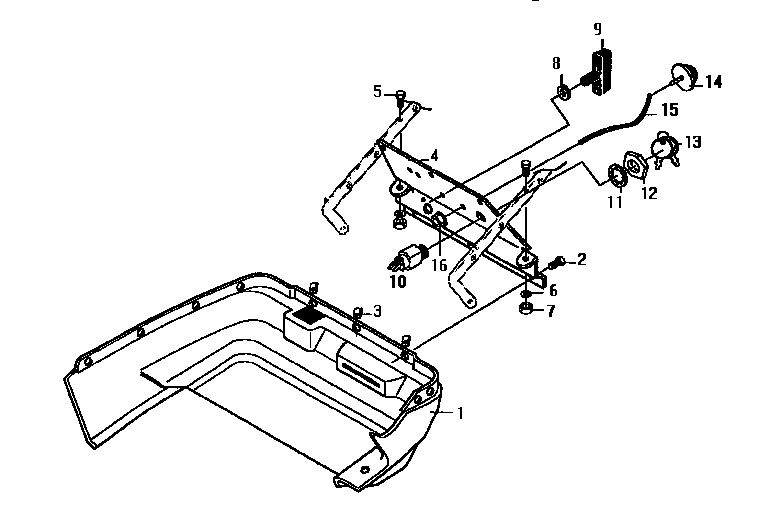 Frame Assembly Diagram and Parts List for 536884560  Craftsman Snow Blower
