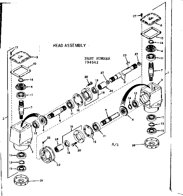 Replacement Parts Diagram and Parts List for 917794042  Craftsman Lawn Mower