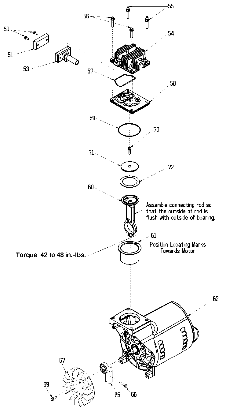 PUMP Diagram and Parts List for 919-16345 Type 0 Craftsman Compressor