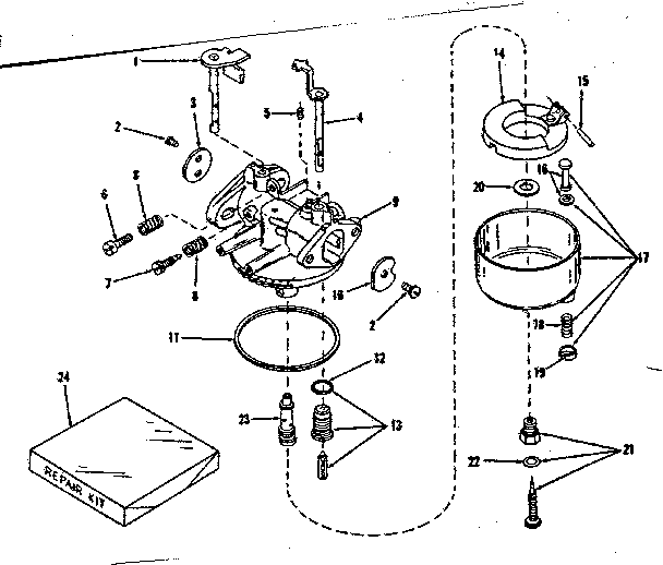 Carburetor No. 29505 (lmg-141) Diagram and Parts List for 14360400  Craftsman Engine