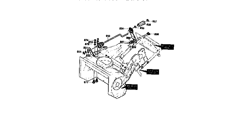 Chute Control Rod Assembly Diagram and Parts List for 536884562  Craftsman Snow Blower