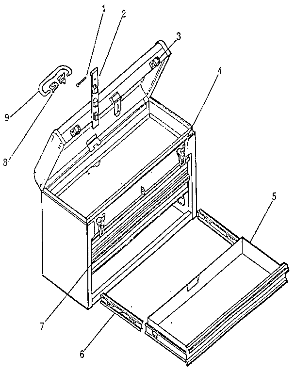 Unit Parts Diagram and Parts List for 653380  Craftsman Tool Stand & Cart
