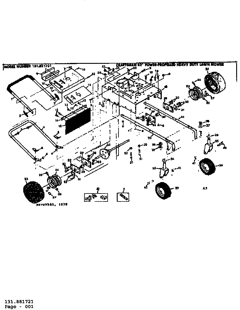 Decal Control Panel Diagram and Parts List for 131881721  Craftsman Lawn Mower