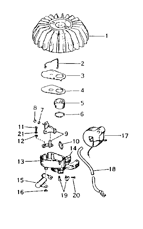 Magneto Diagram and Parts List for 91760015  Craftsman Chainsaw