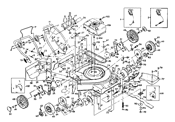Replacement Parts Diagram and Parts List for 917978303  Craftsman Lawn Mower