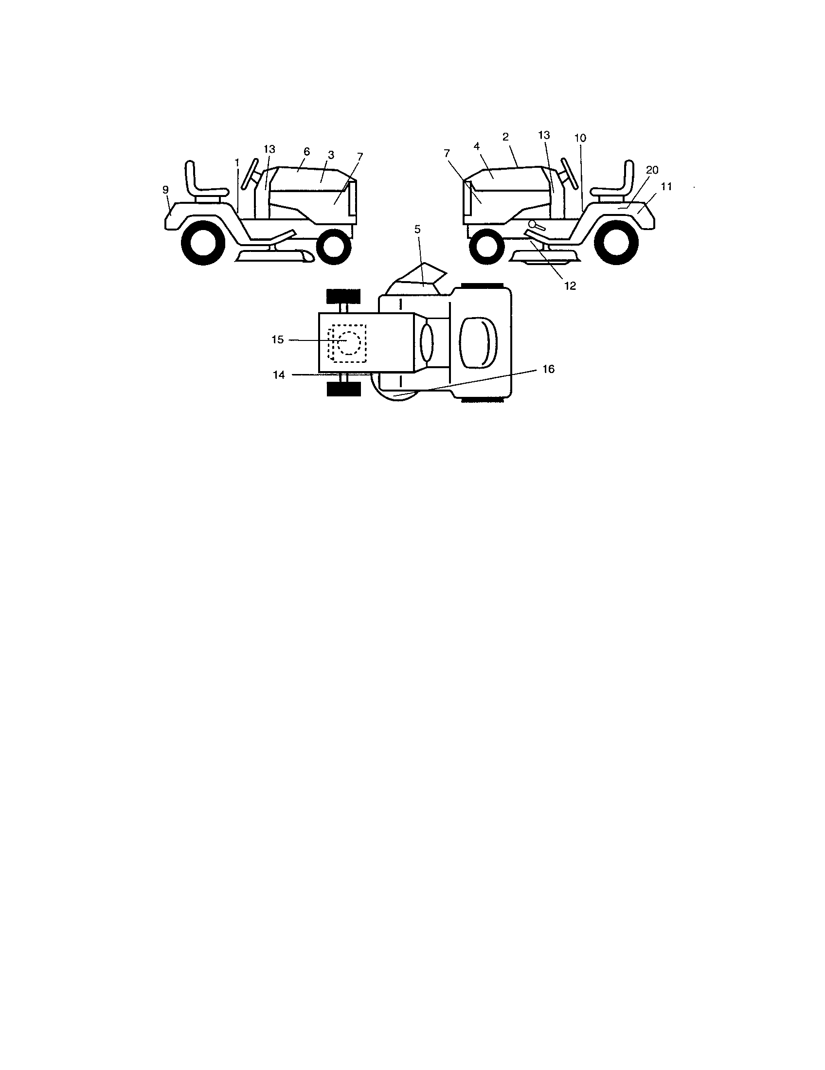 Decals Diagram and Parts List for 917273400  Craftsman Lawn Tractor