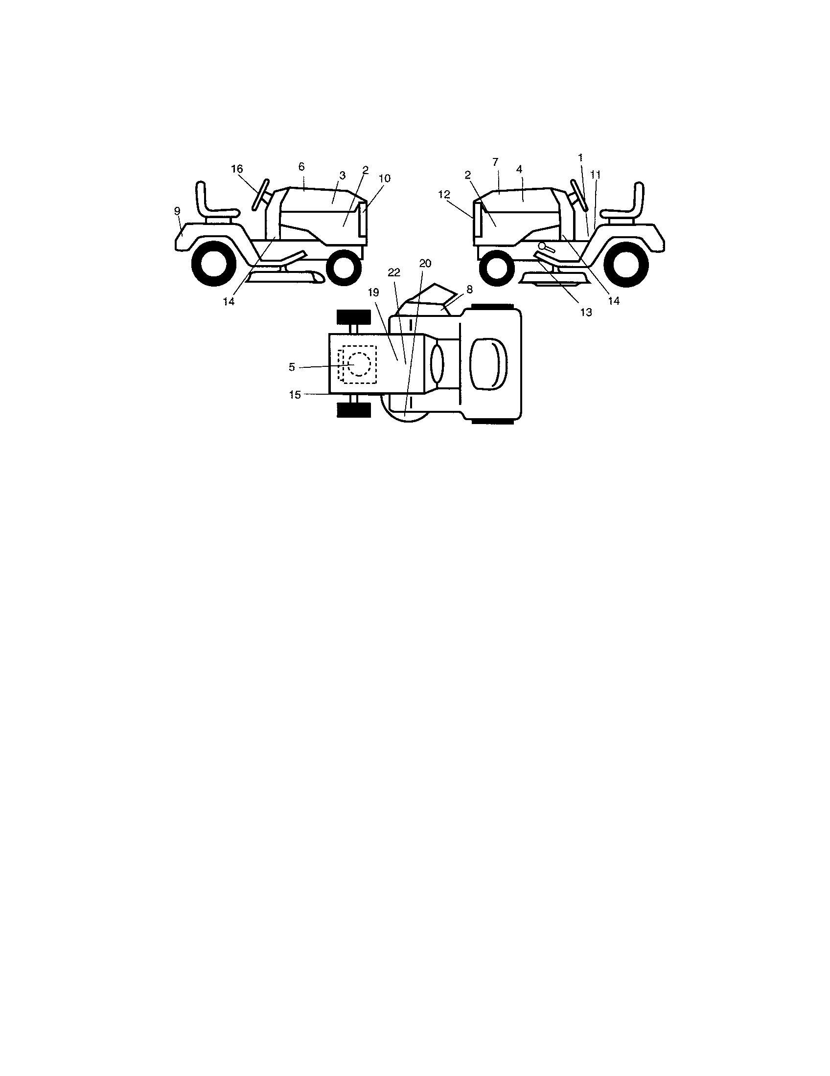Decals Diagram and Parts List for 917272862  Craftsman Lawn Tractor