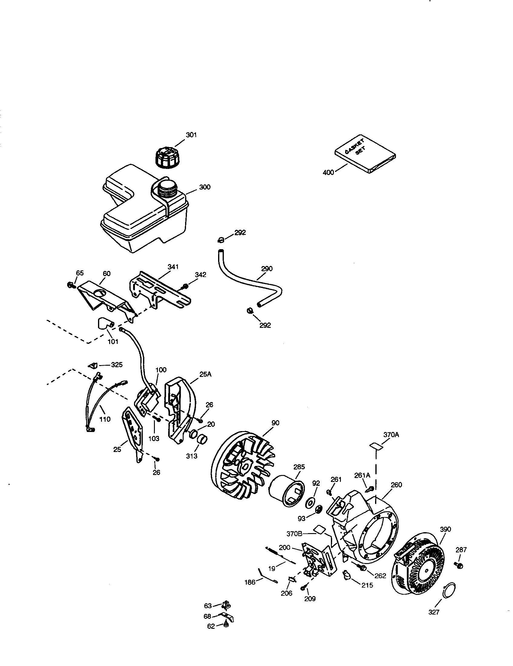 Starter Assembly Diagram and Parts List for 143996505  Craftsman Engine