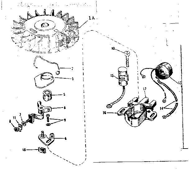 Magneto No. 610675 Diagram and Parts List for 143125011  Craftsman Engine