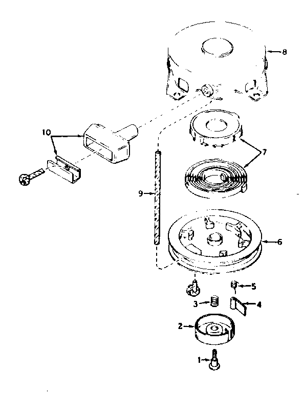 Rewind Starter No. 590420 Diagram and Parts List for 143571072  Craftsman Engine