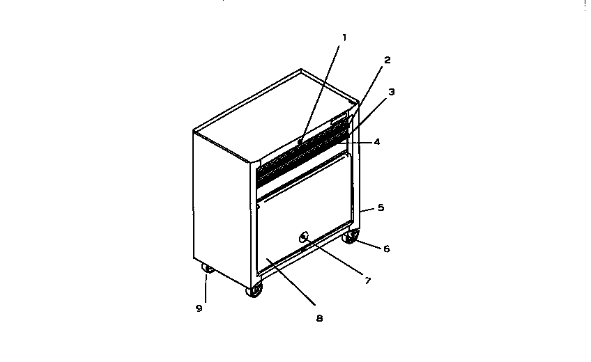 Unit Parts Diagram and Parts List for 706657850  Craftsman Tool Stand & Cart