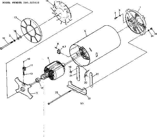 Alternator Diagram and Parts List for 580325010  Craftsman Engine