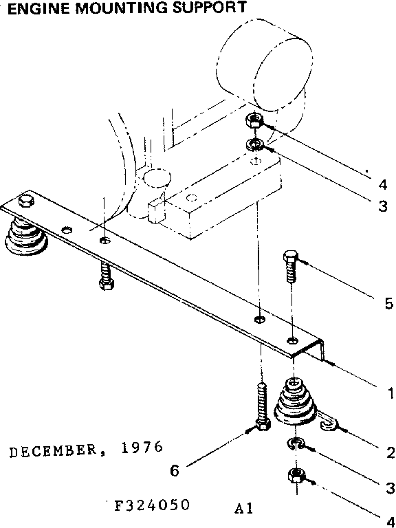 Engine Mounting Support Diagram and Parts List for 580324050  Craftsman Engine