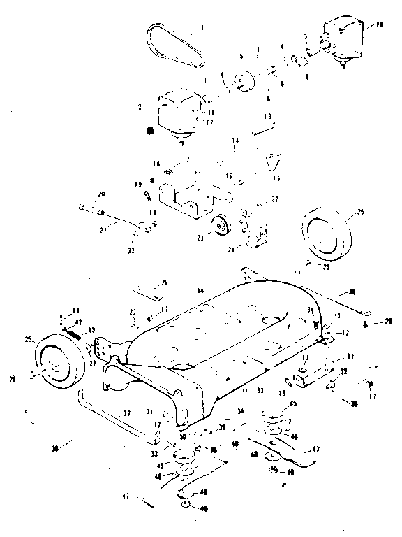 Mower Deck Diagram and Parts List for 13196710  Craftsman Engine