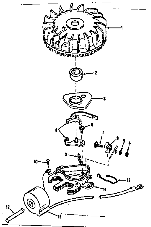Magneto (tecumseh No. 5000) Diagram and Parts List for 143101030  Craftsman Engine