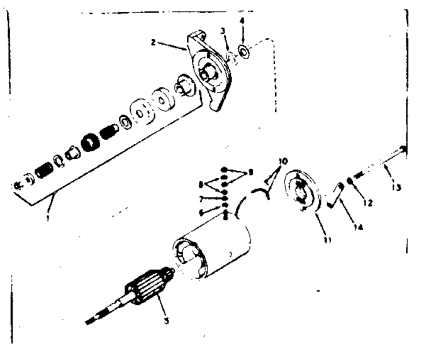 Starter Motor Diagram and Parts List for 143588032  Craftsman Engine