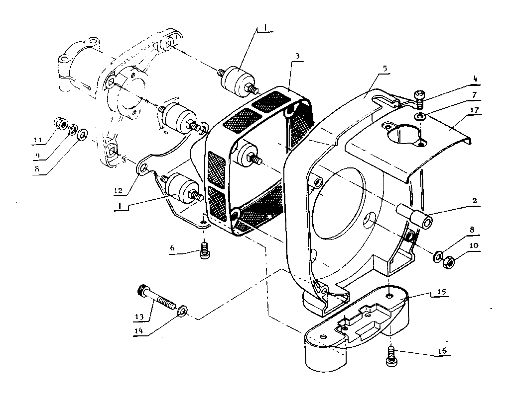 On Isolation Assembly Diagram and Parts List for 271281611  Craftsman Trimmer