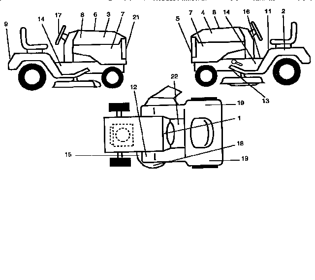 Decals Diagram and Parts List for 917258482  Craftsman Lawn Tractor