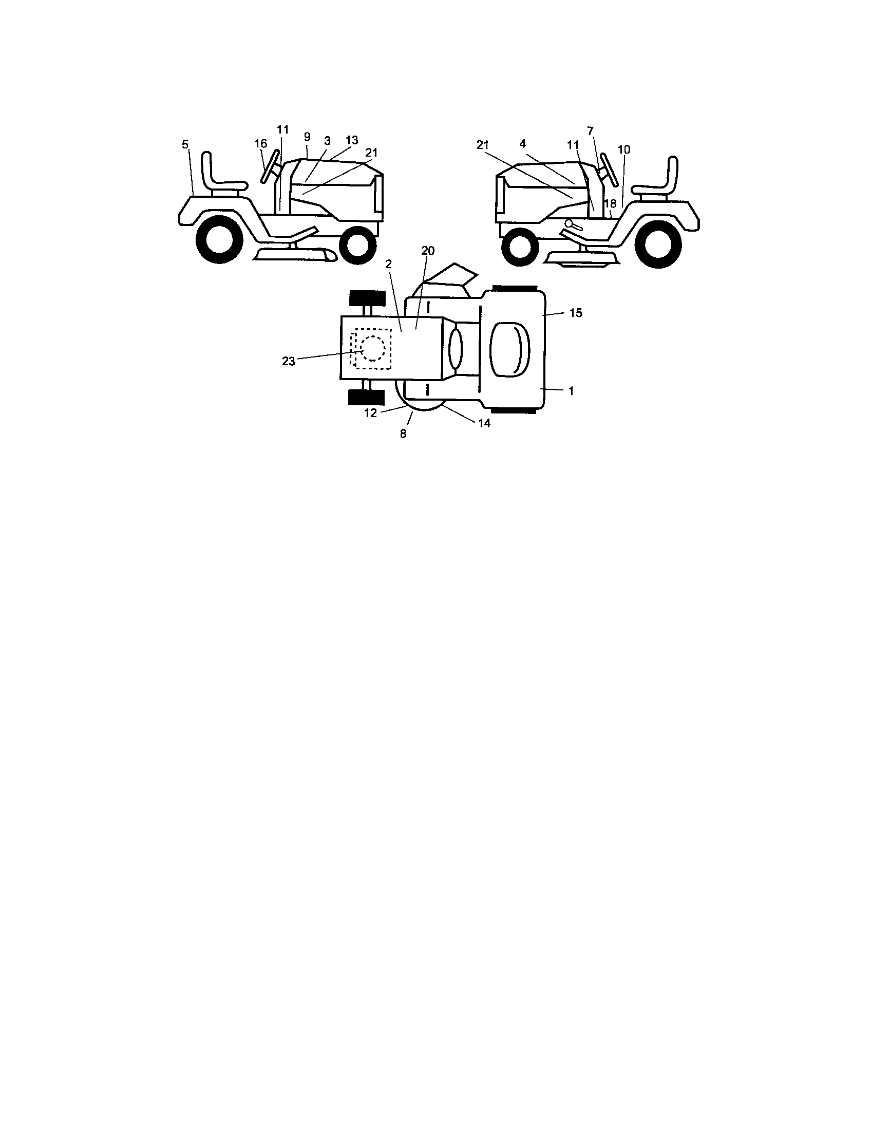 Decals Diagram and Parts List for 917275684  Craftsman Lawn Tractor
