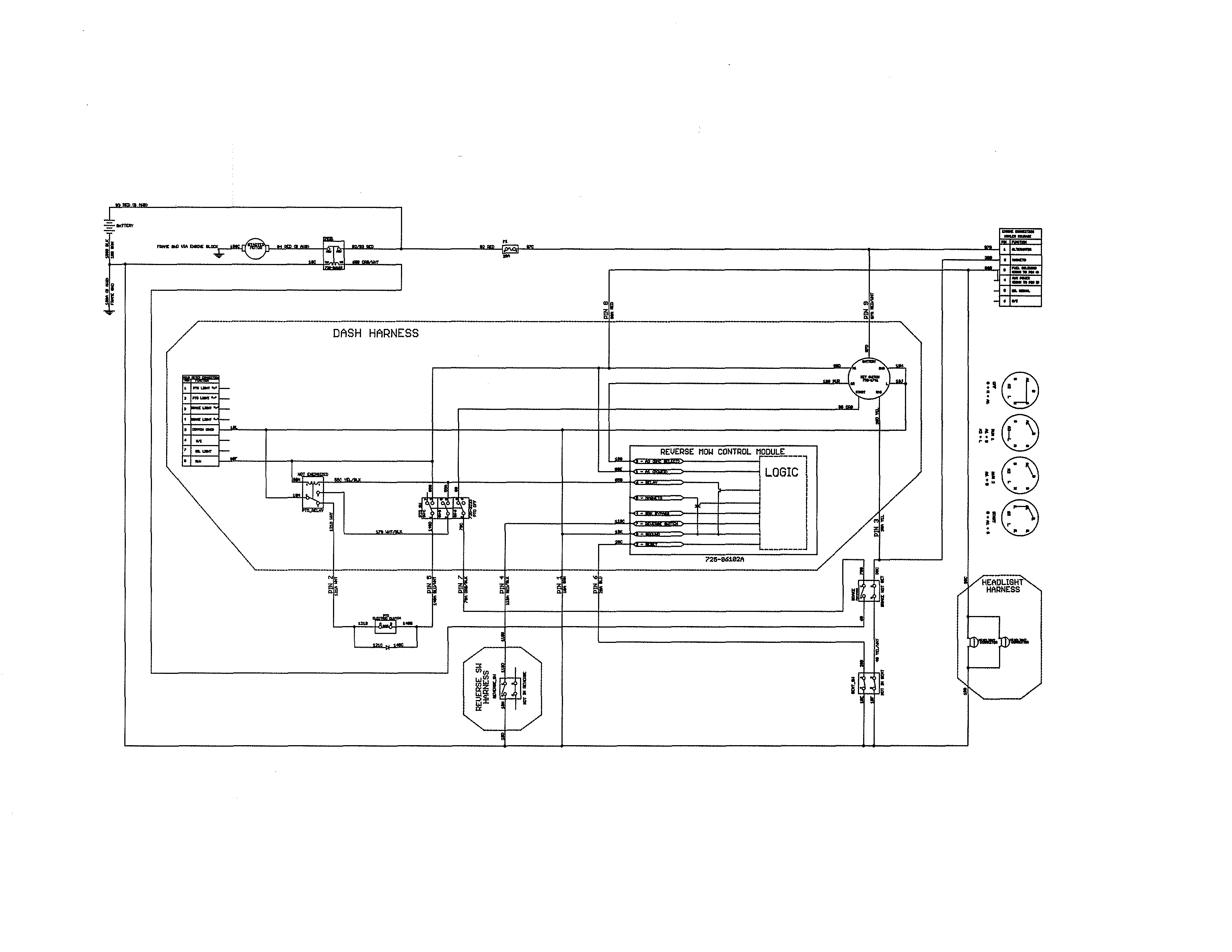 Schematic Diagram Diagram and Parts List for 247270550  Craftsman Lawn Tractor