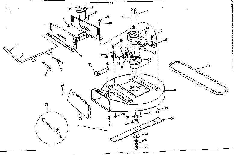 Mower Housing Diagram and Parts List for 13196312  Craftsman Lawn Mower