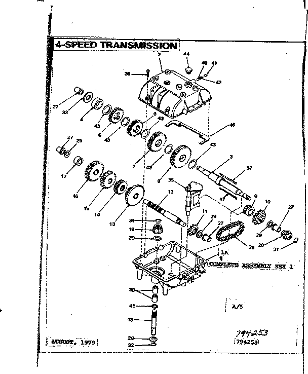 Replacement Parts Diagram and Parts List for 143794253  Craftsman Lawn Tractor
