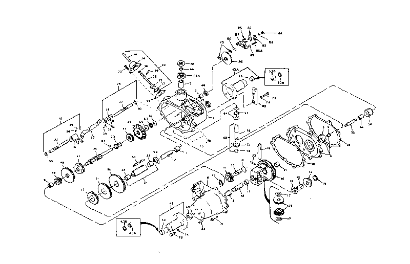 Transaxle No. 79412 Diagram and Parts List for 536250942  Craftsman Lawn Tractor
