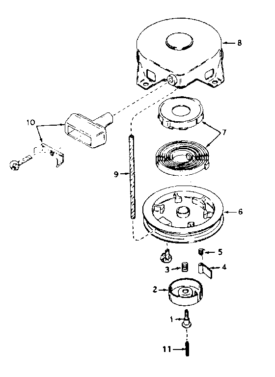 Rewind Starter No. 590420 Diagram and Parts List for 14370252H  Craftsman Engine