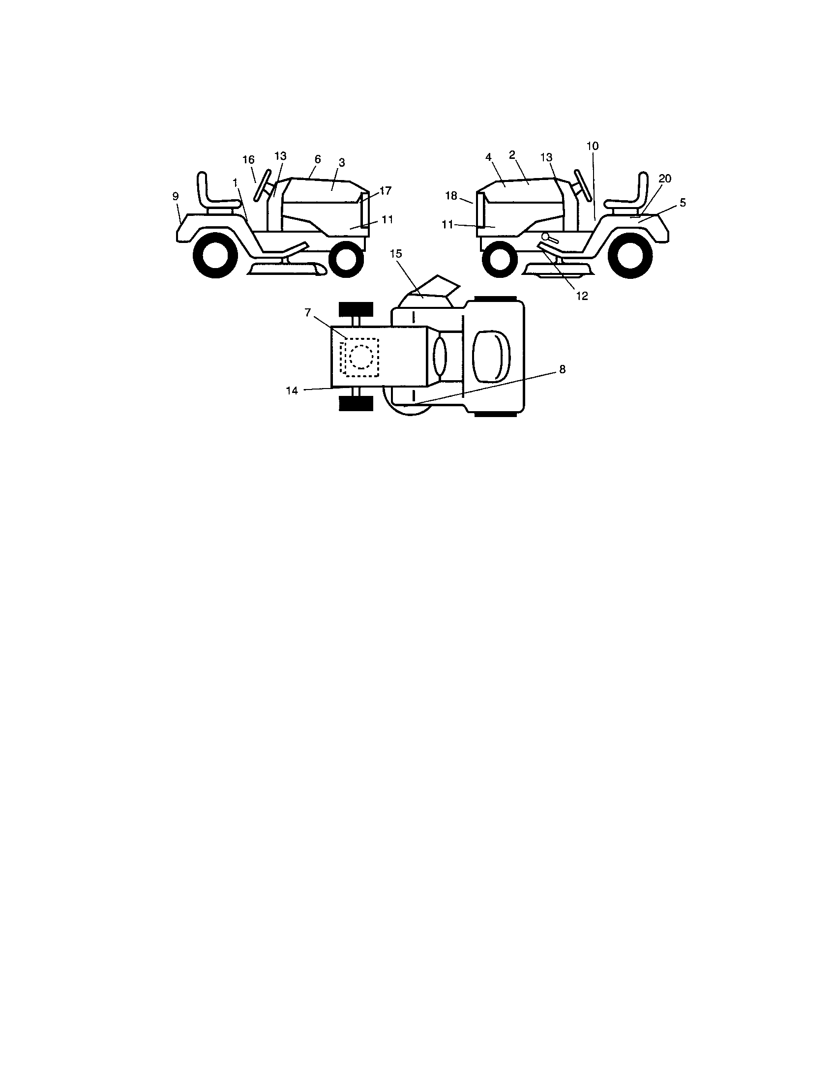 Decals Diagram and Parts List for 917273760  Craftsman Lawn Tractor