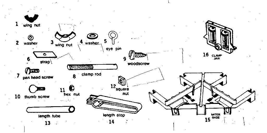 Unit Parts Diagram and Parts List for 32056-MITRESQUARE  Craftsman Saw