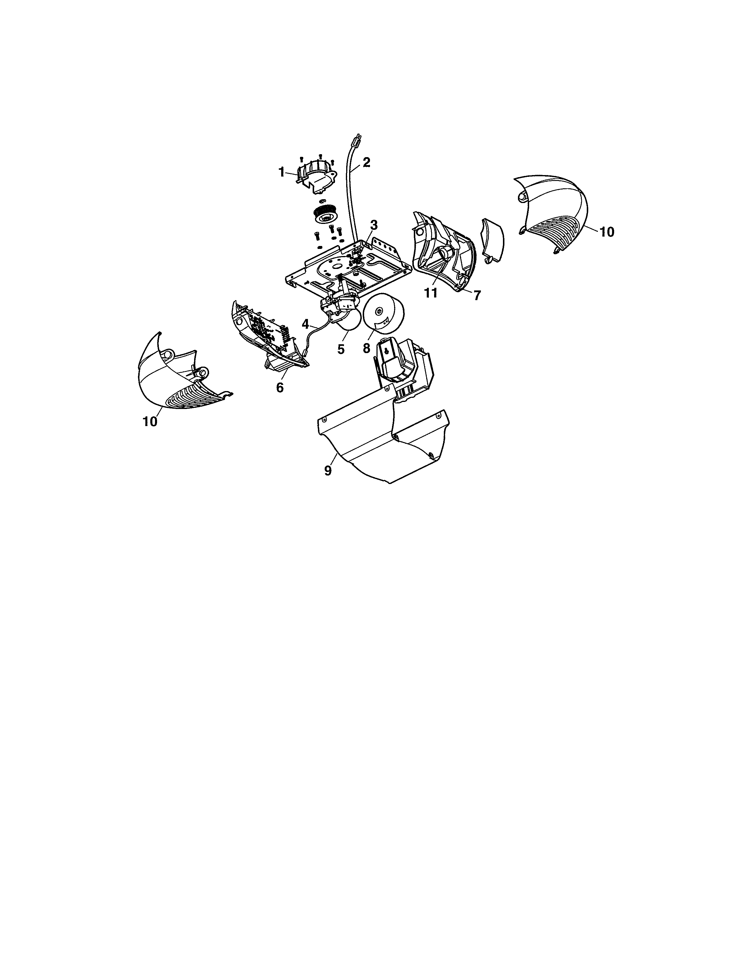 Motor Unit Assembly Diagram and Parts List for 13953906D  Craftsman Garage Door Opener