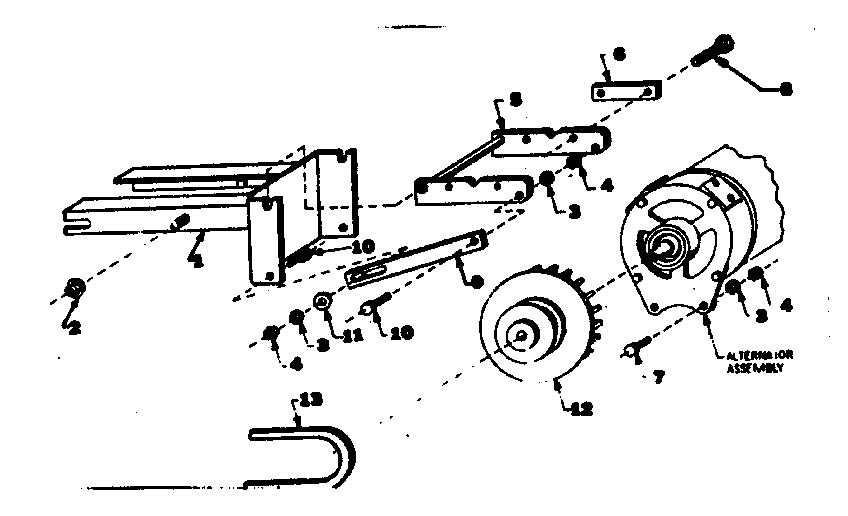 Tractor Mounting Kit Diagram and Parts List for 58058011  Craftsman Engine