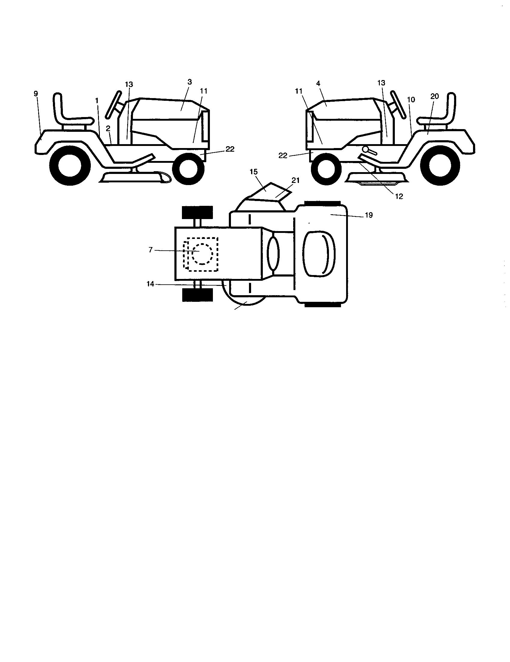 Decals Diagram and Parts List for 917277411  Craftsman Lawn Tractor