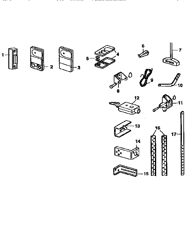 Installation Diagram and Parts List for 13953661SRT1  Craftsman Garage Door Opener
