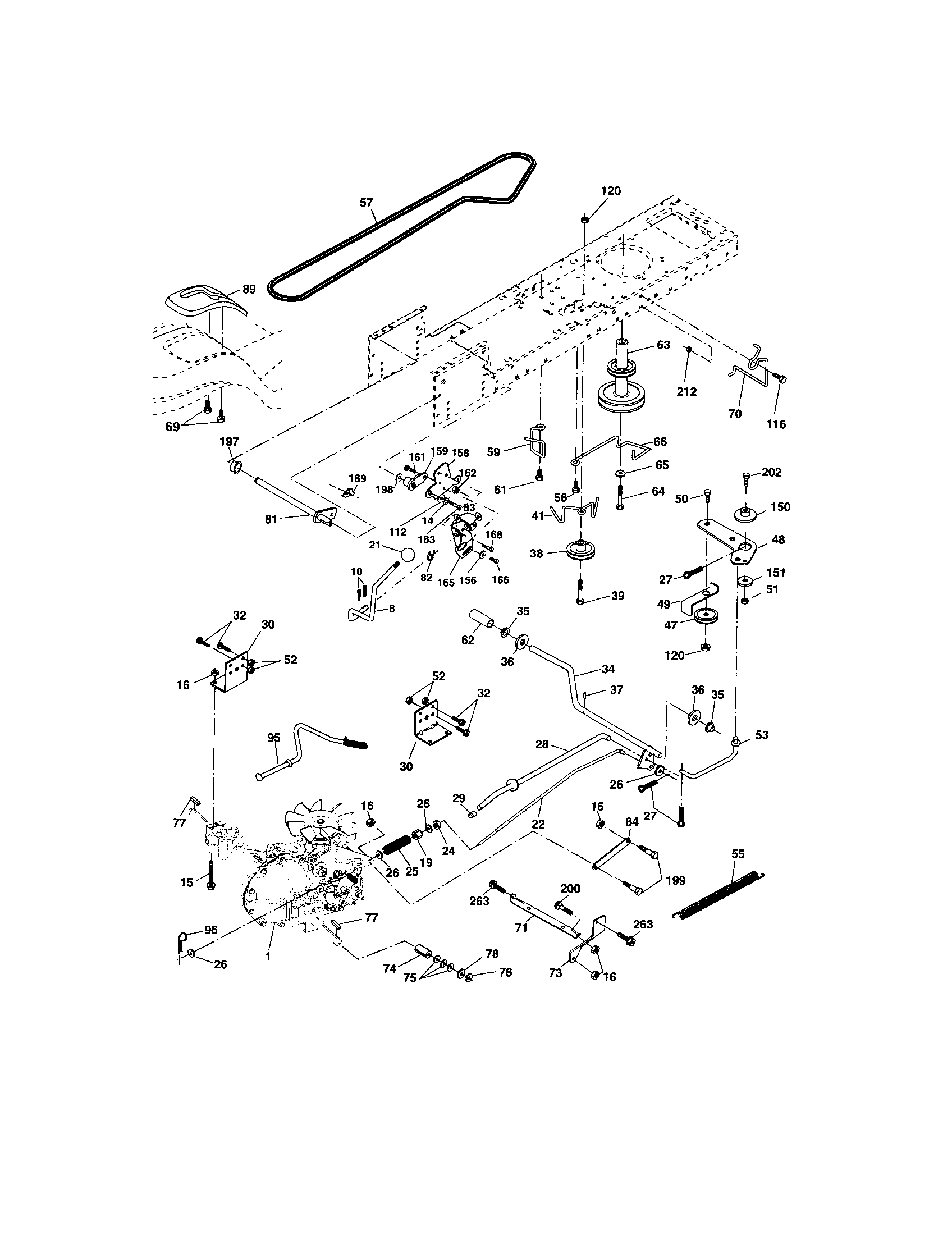 Ground Drive Diagram and Parts List for 917273761  Craftsman Lawn Tractor