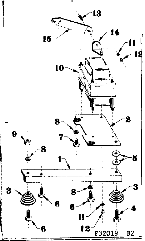 Reactor Assem & Engine Mtg Support Diagram and Parts List for 58057240  Craftsman Engine