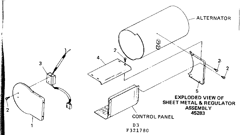 Sheet Metal & Regulator Asm Diagram and Parts List for 580321780  Craftsman Engine