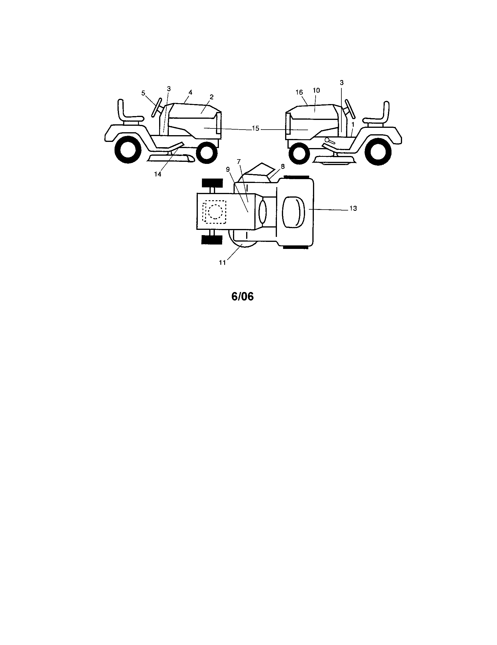 Decals Diagram and Parts List for 917276920  Craftsman Lawn Tractor