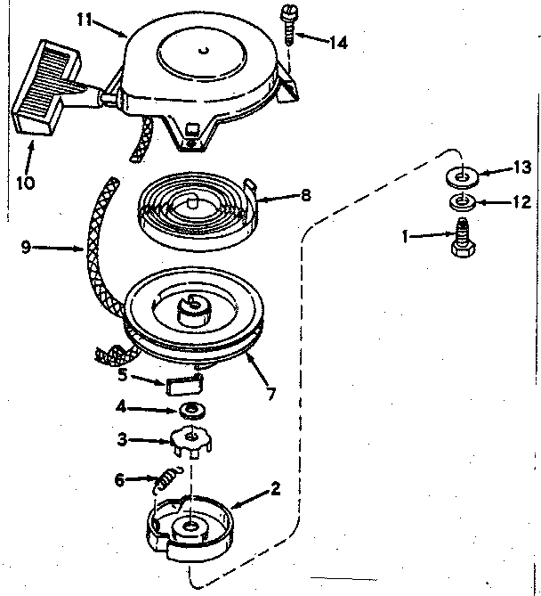 Unit Parts Diagram and Parts List for 1438884  Craftsman Lawn Mower