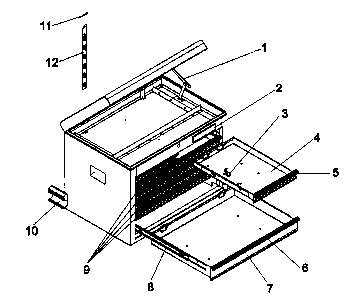 Chest Diagram and Parts List for 706619380  Craftsman Tool Stand & Cart