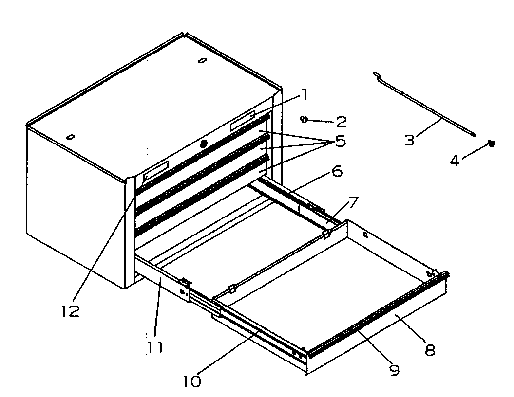 Tool Box Diagram and Parts List for 706596012  Craftsman Tool Stand & Cart