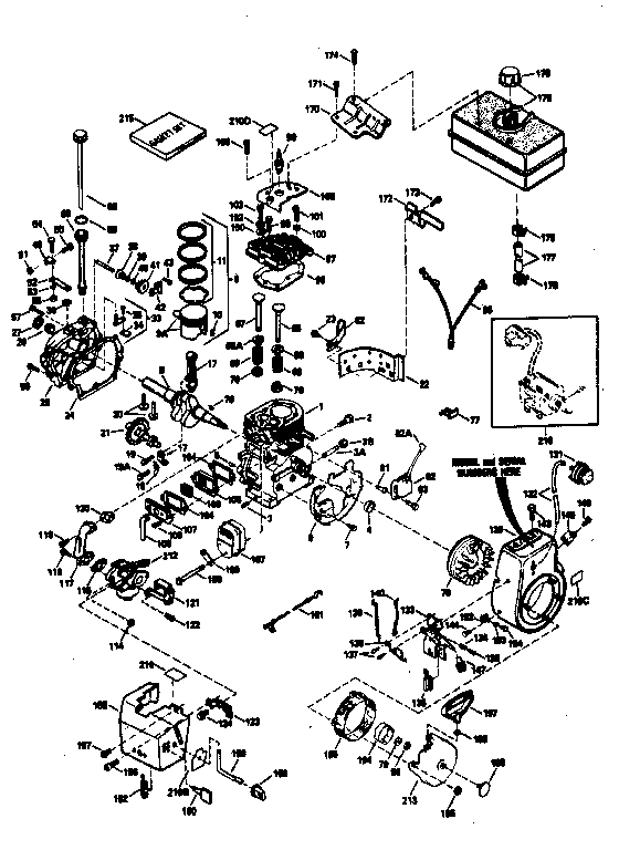 Engine Diagram and Parts List for 143796062  Craftsman Engine