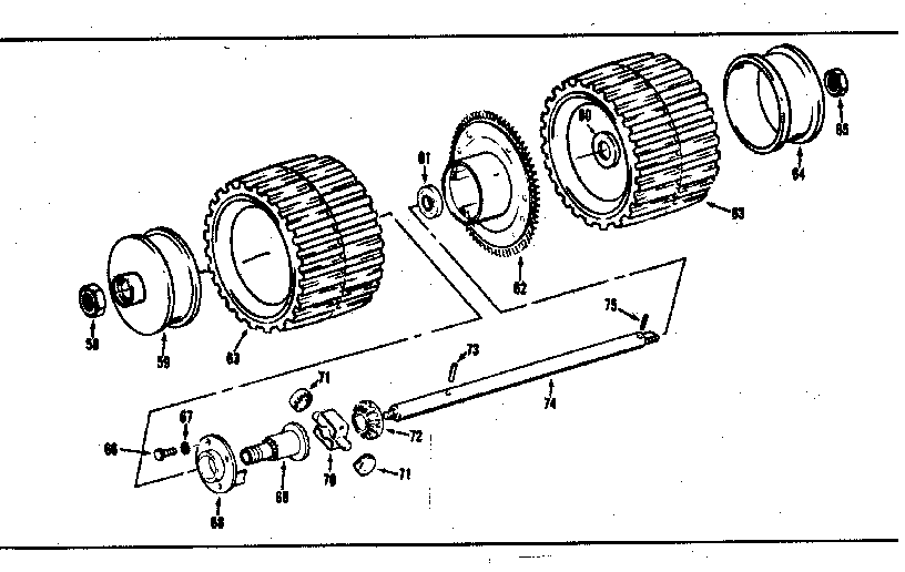 Differential Diagram and Parts List for 17491280  Craftsman Lawn Mower