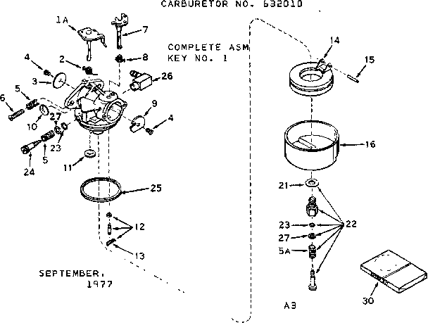 Replacement Parts Diagram and Parts List for 143275052  Craftsman Engine