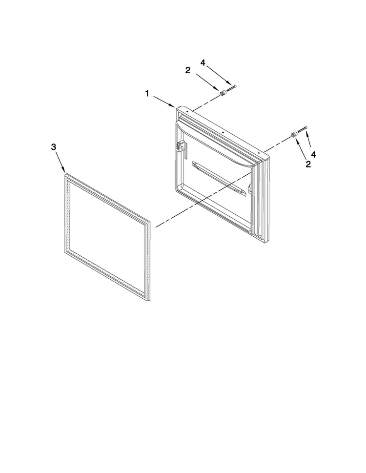 Freezer Door Parts Diagram and Parts List for EF36BNNFSS11  Dacor Refrigerator