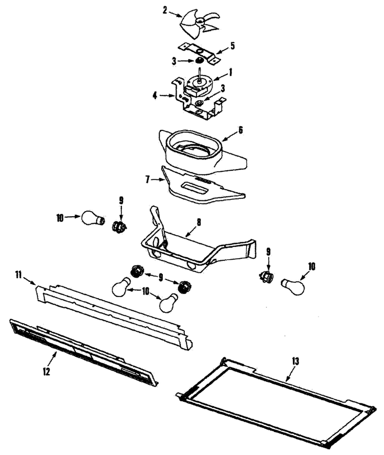 Controls Diagram and Parts List for EF48BDCBSS  Dacor Refrigerator