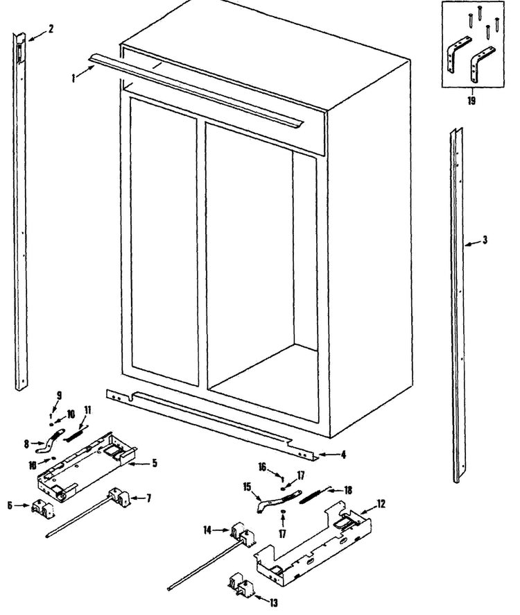 Cabinet Diagram and Parts List for EF48BDCBSS  Dacor Refrigerator