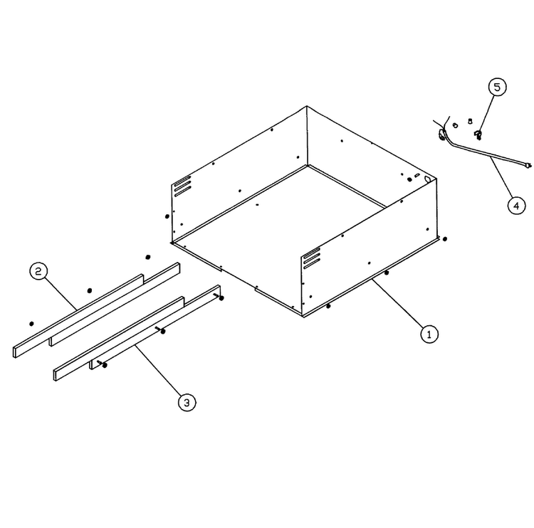 Chassis-1 Diagram and Parts List for EWO24  Dacor Warming Drawer