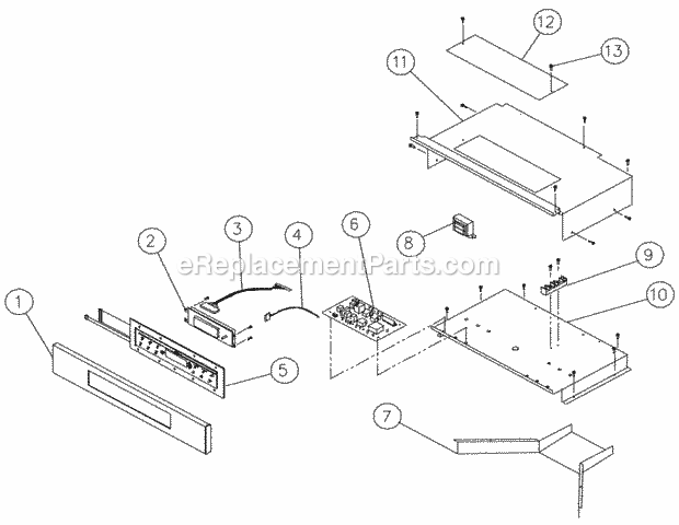 Bezel assy Parts Diagram and Parts List for MCS130  Dacor Wall Oven