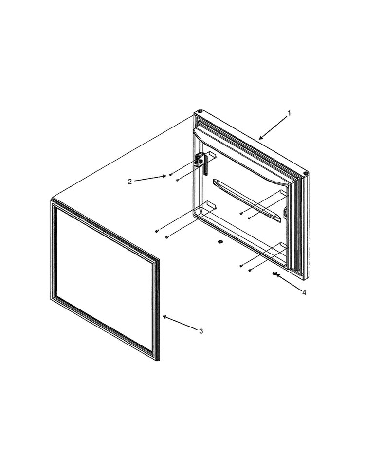 Freezer Door Diagram and Parts List for EF36BNDFSS  Dacor Refrigerator